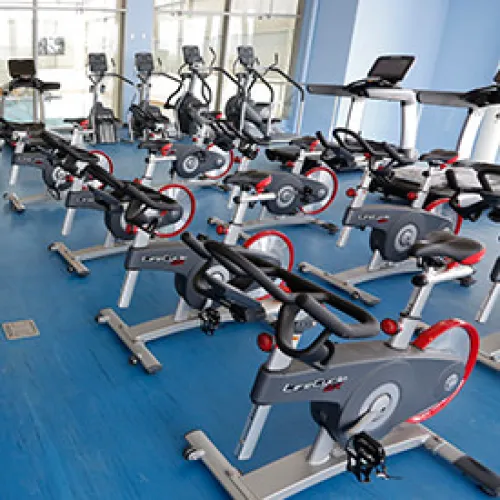 Fitness equipment in the Markham Pan Am Centre